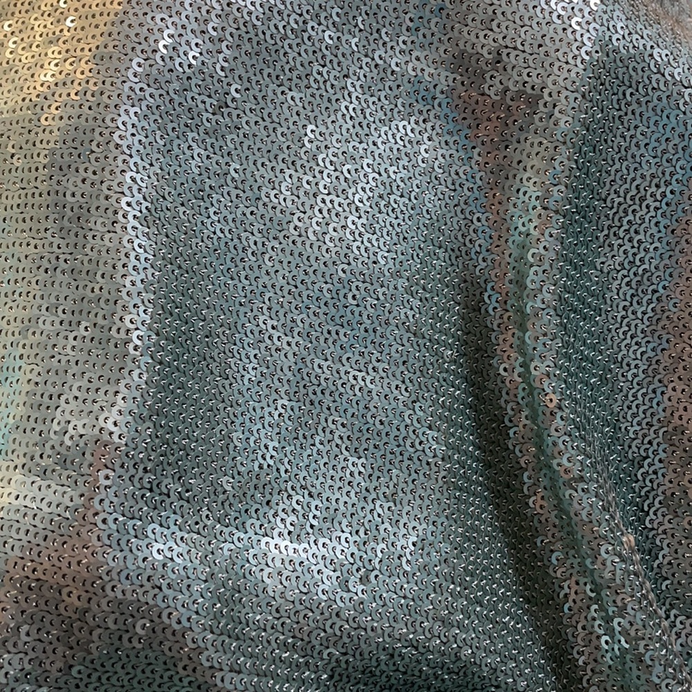 Free People Double Take Gold Rush Sequin Mini Slip Dress Green Blue - Picture 4 of 10